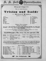 Theaterzettel (Oper und Burgtheater in Wien) 18970809 Seite: 1