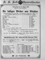 Theaterzettel (Oper und Burgtheater in Wien) 18970812 Seite: 1
