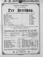 Theaterzettel (Oper und Burgtheater in Wien) 18970817 Seite: 1