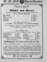Theaterzettel (Oper und Burgtheater in Wien) 18970820 Seite: 1