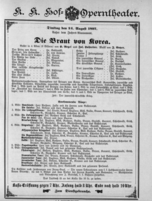 Theaterzettel (Oper und Burgtheater in Wien) 18970824 Seite: 1