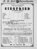Theaterzettel (Oper und Burgtheater in Wien) 18970828 Seite: 1
