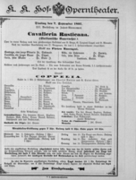 Theaterzettel (Oper und Burgtheater in Wien) 18970907 Seite: 1