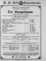 Theaterzettel (Oper und Burgtheater in Wien) 18970913 Seite: 1