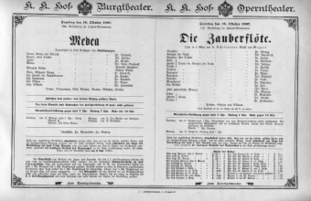 Theaterzettel (Oper und Burgtheater in Wien) 18971016 Seite: 1