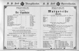 Theaterzettel (Oper und Burgtheater in Wien) 18971029 Seite: 1