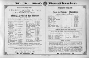 Theaterzettel (Oper und Burgtheater in Wien) 18971031 Seite: 2