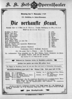 Theaterzettel (Oper und Burgtheater in Wien) 18971107 Seite: 1