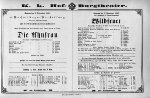 Theaterzettel (Oper und Burgtheater in Wien) 18971107 Seite: 2
