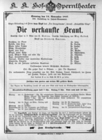 Theaterzettel (Oper und Burgtheater in Wien) 18971114 Seite: 1