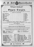 Theaterzettel (Oper und Burgtheater in Wien) 18971128 Seite: 1