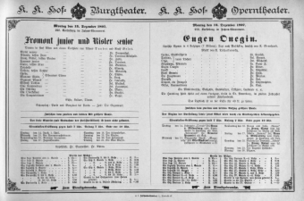 Theaterzettel (Oper und Burgtheater in Wien) 18971213 Seite: 1