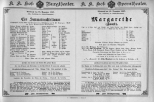 Theaterzettel (Oper und Burgtheater in Wien) 18971215 Seite: 1