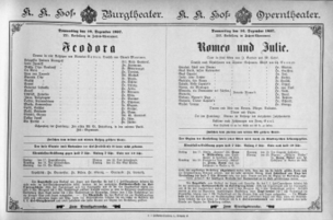 Theaterzettel (Oper und Burgtheater in Wien) 18971216 Seite: 1