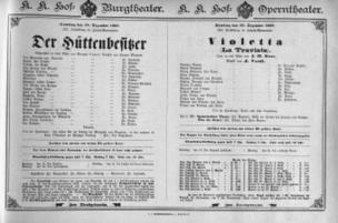 Theaterzettel (Oper und Burgtheater in Wien) 18971218 Seite: 1