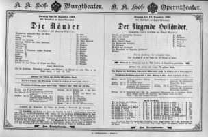 Theaterzettel (Oper und Burgtheater in Wien) 18971219 Seite: 1