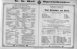 Theaterzettel (Oper und Burgtheater in Wien) 18971226 Seite: 1