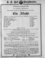 Theaterzettel (Oper und Burgtheater in Wien) 18971228 Seite: 1