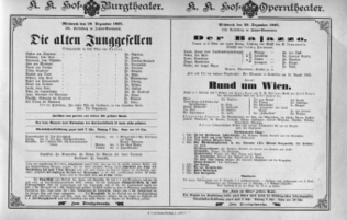 Theaterzettel (Oper und Burgtheater in Wien) 18971229 Seite: 1