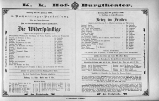 Theaterzettel (Oper und Burgtheater in Wien) 18980220 Seite: 2