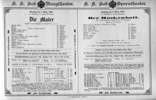 Theaterzettel (Oper und Burgtheater in Wien) 18980305 Seite: 1