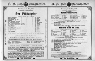 Theaterzettel (Oper und Burgtheater in Wien) 18980317 Seite: 2