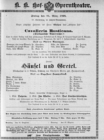 Theaterzettel (Oper und Burgtheater in Wien) 18980325 Seite: 1
