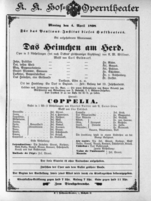 Theaterzettel (Oper und Burgtheater in Wien) 18980404 Seite: 1