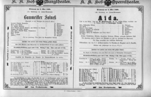 Theaterzettel (Oper und Burgtheater in Wien) 18980504 Seite: 1