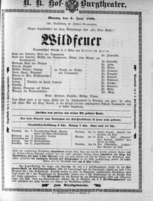 Theaterzettel (Oper und Burgtheater in Wien) 18980606 Seite: 1