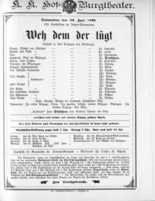 Theaterzettel (Oper und Burgtheater in Wien) 18980623 Seite: 1