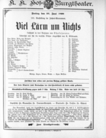 Theaterzettel (Oper und Burgtheater in Wien) 18980624 Seite: 1