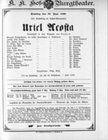 Theaterzettel (Oper und Burgtheater in Wien) 18980625 Seite: 1