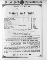 Theaterzettel (Oper und Burgtheater in Wien) 18980811 Seite: 1