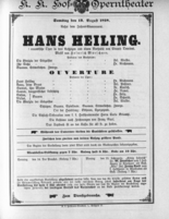 Theaterzettel (Oper und Burgtheater in Wien) 18980813 Seite: 1