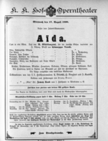 Theaterzettel (Oper und Burgtheater in Wien) 18980817 Seite: 1
