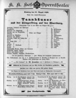 Theaterzettel (Oper und Burgtheater in Wien) 18980821 Seite: 1