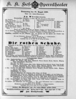 Theaterzettel (Oper und Burgtheater in Wien) 18980825 Seite: 1
