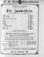 Theaterzettel (Oper und Burgtheater in Wien) 18980828 Seite: 1