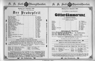 Theaterzettel (Oper und Burgtheater in Wien) 18980904 Seite: 1