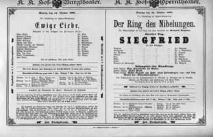 Theaterzettel (Oper und Burgtheater in Wien) 18981010 Seite: 1