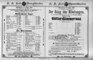 Theaterzettel (Oper und Burgtheater in Wien) 18981012 Seite: 1
