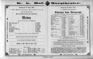Theaterzettel (Oper und Burgtheater in Wien) 18981016 Seite: 2
