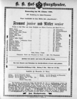Theaterzettel (Oper und Burgtheater in Wien) 18981020 Seite: 1