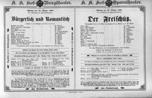 Theaterzettel (Oper und Burgtheater in Wien) 18981024 Seite: 1