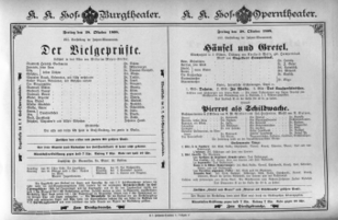 Theaterzettel (Oper und Burgtheater in Wien) 18981028 Seite: 2