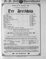 Theaterzettel (Oper und Burgtheater in Wien) 18981120 Seite: 1