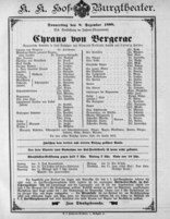 Theaterzettel (Oper und Burgtheater in Wien) 18981208 Seite: 1