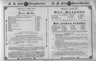 Theaterzettel (Oper und Burgtheater in Wien) 18981217 Seite: 1