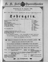Theaterzettel (Oper und Burgtheater in Wien) 18981222 Seite: 1